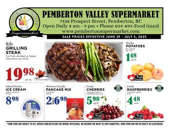 Pemberton Valley Supermarket flyer week 26 Page 1
