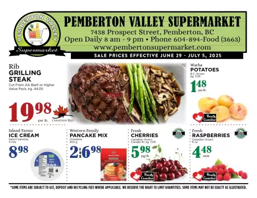 Pemberton Valley Supermarket flyer (valid until 3-07)