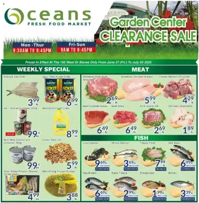 Oceans Fresh Food Market flyer (valid until 3-07)
