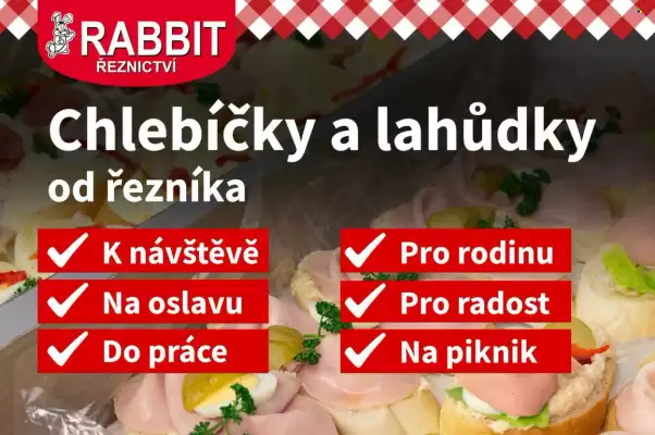 RABBIT řeznictví leták