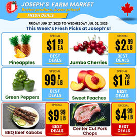 Joseph's Farm Market flyer week 26 Page 1