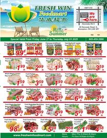 Fresh Win Foodmart flyer week 26 Page 1