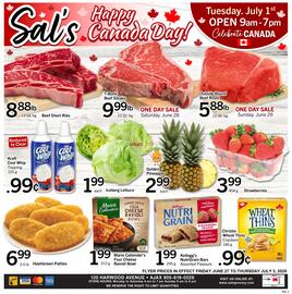 Sal's Grocery flyer week 26 Page 1