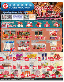Yours Food Mart flyer week 26 Page 1