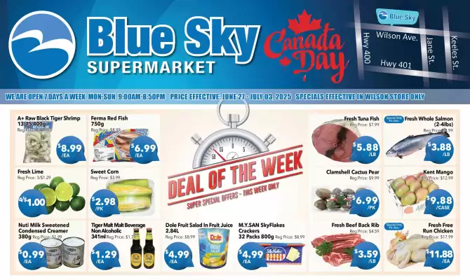 Blue Sky Supermarket flyer (valid until 3-07)