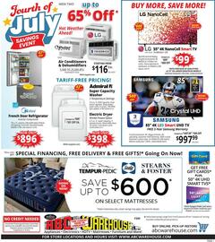ABC Warehouse Weekly Ad week 27 Page 1
