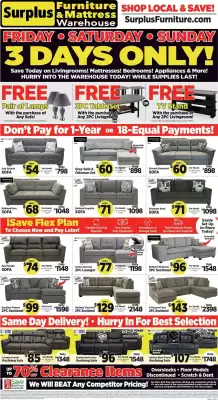Surplus Furniture flyer (valid until 7-07)