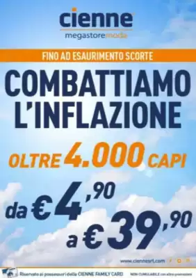 Volantino Cienne Megastore Moda (valido fino al 31-07)