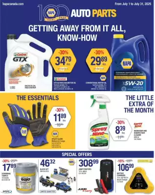 NAPA Auto Parts flyer (valid until 31-07)