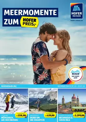 Hofer Reisen Flugblatt (gültig bis 30-07)