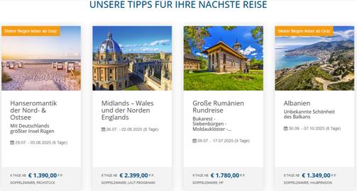Gruber Reisen Flugblatt Seite 1