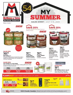 McMunn & Yates Building Supplies flyer (valid until 16-07)