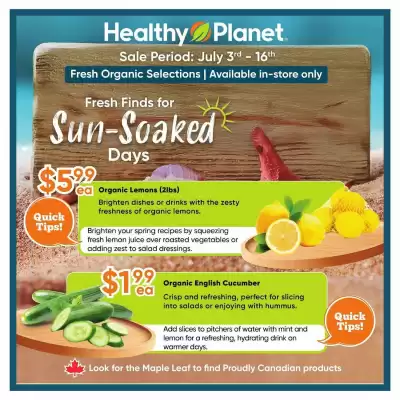 Healthy Planet flyer (valid until 10-07)