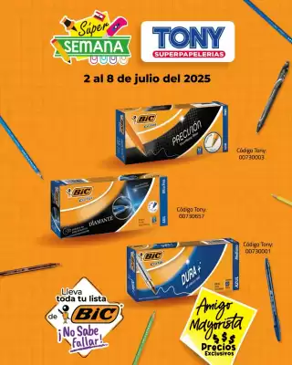 Catálogo Tony Super Papelerías (válido hasta 8-07)