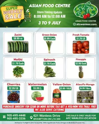 Asian Food Centre flyer (valid until 9-07)