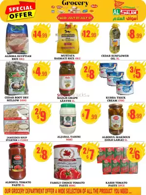 Al-Salam Supermarket flyer (valid until 9-07)