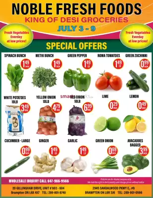Noble Fresh Foods flyer (valid until 9-07)