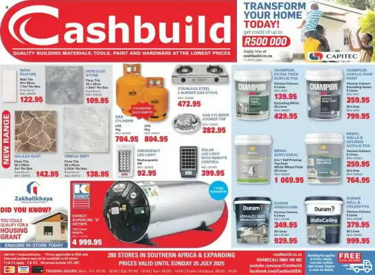 Cashbuild catalogue
