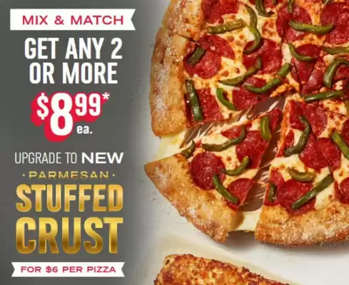 Domino's Pizza flyer (valid until 31-08)