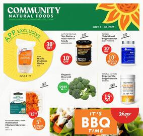 Community Natural Foods flyer Page 1