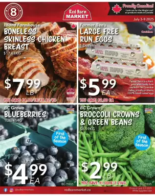 Red Barn Market flyer (valid until 9-07)