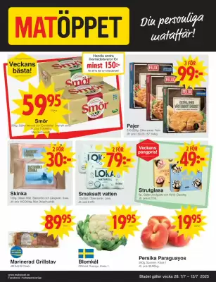 Matöppet reklamblad (giltig till och med 13-07)