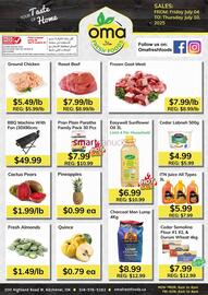 Oma Fresh Foods flyer week 27 Page 1