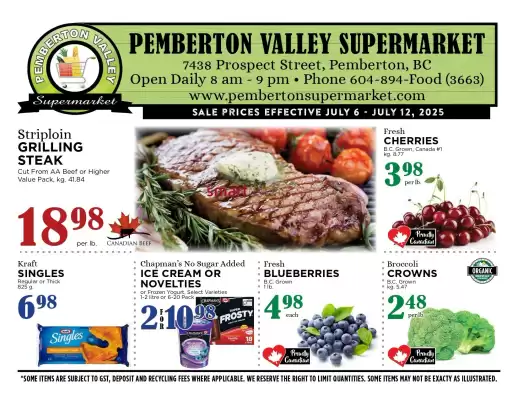 Pemberton Valley Supermarket flyer (valid until 10-07)