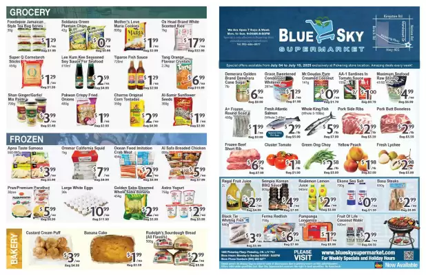 Blue Sky Supermarket flyer (valid until 10-07)