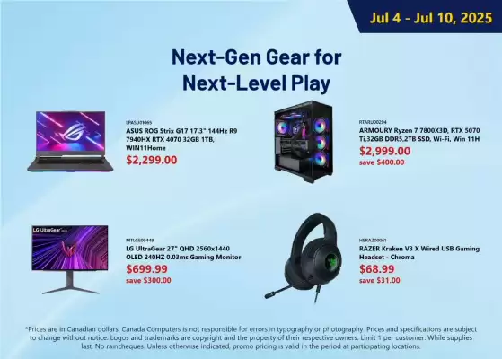 Canada Computers flyer (valid until 11-07)