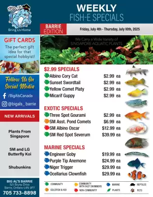 Big Al's Pets flyer (valid until 10-07)