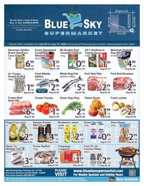 Blue Sky Supermarket flyer week 27 Page 1
