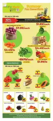Food World Supermarket flyer (valid until 10-07)