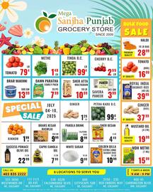 Mega Sanjha Punjab Grocery Store flyer week 27 Page 1