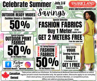 Fabricland flyer week 27 Page 1