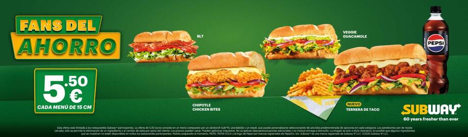 Folleto Subway Página 1