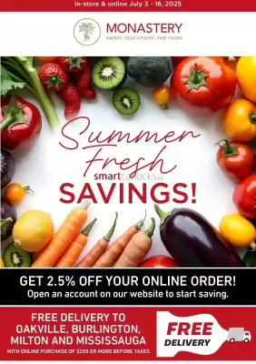 Monastery Bakery flyer (valid until 16-07)