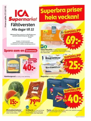 ICA Supermarket reklamblad (giltig till och med 13-07)