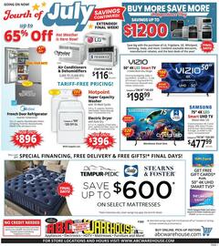 ABC Warehouse Weekly Ad week 28 Page 1