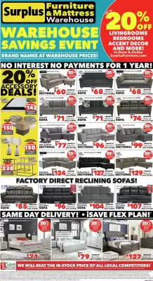 Surplus Furniture flyer (valid until 14-07)
