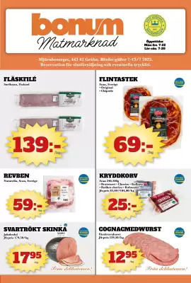 Bonum Matmarknad reklamblad (giltig till och med 13-07)