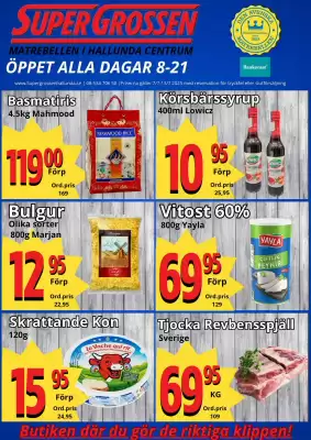 Supergrossen reklamblad (giltig till och med 13-07)