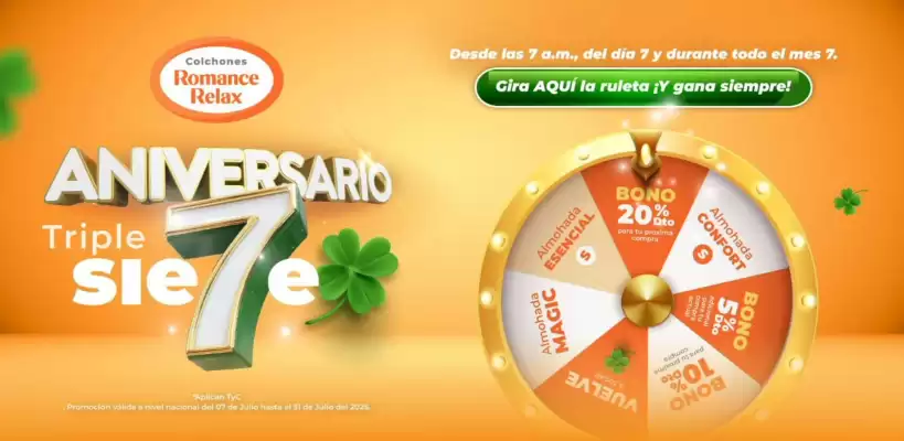 Catálogo Colchones Romance Relax (válido hasta 31-07)
