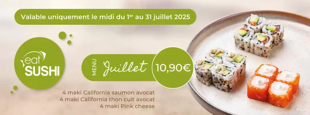 Catalogue Eat Sushi (valable jusqu'au 31-07)