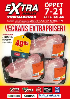 Extra Mjällby Stormarknad reklamblad (giltig till och med 14-07)