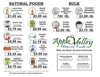Apple Valley Natural Foods Weekly Ad Page 2