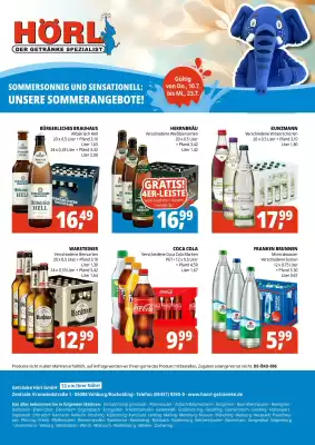Hörl Getränke Prospekt (gültig bis 23-07)
