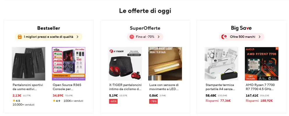 Volantino Aliexpress (valido fino al 20-07)