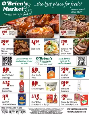 Obriens Market ad (valid until 15-07)