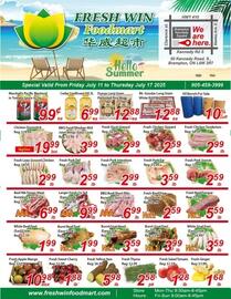 Fresh Win Foodmart flyer week 28 Page 1
